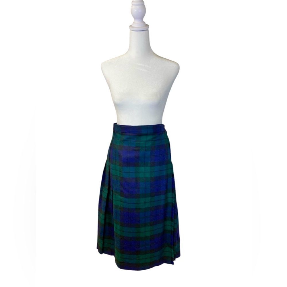 Vintage Murray Brothers Tartan Plaid Wool Kilt Wrap Scottish Skirt Size 12